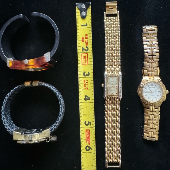 Women’s Watch Wardrobe -Black Antique, Gold Sport, Dress & Tiger’s Eye -Two Sold - Picture 5 of 8